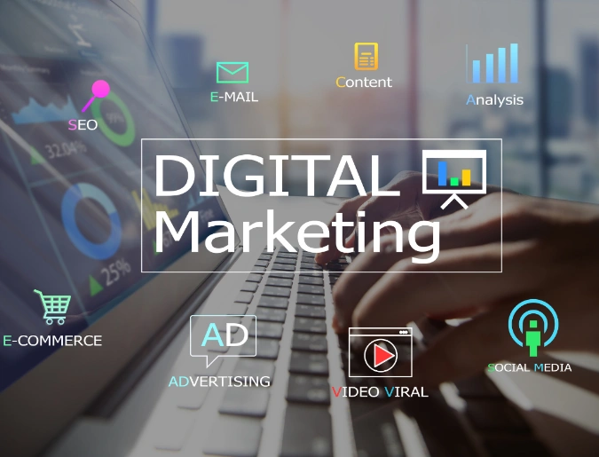 Digital marketing different service icons