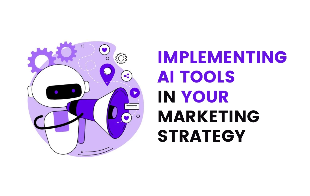 AI Robot Holding a Marketing Speaker