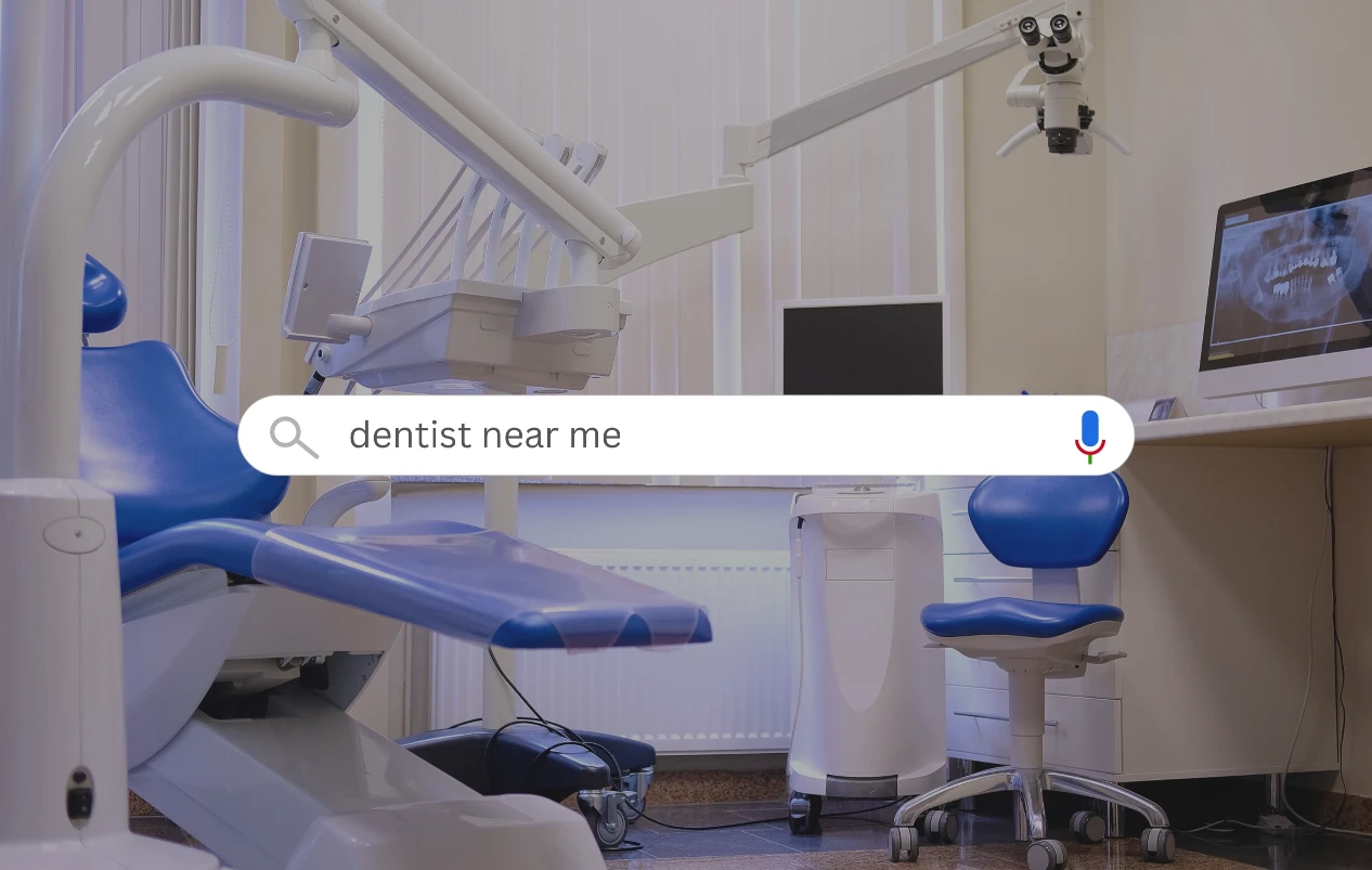 Dentistry Image with Google Search Bar on it