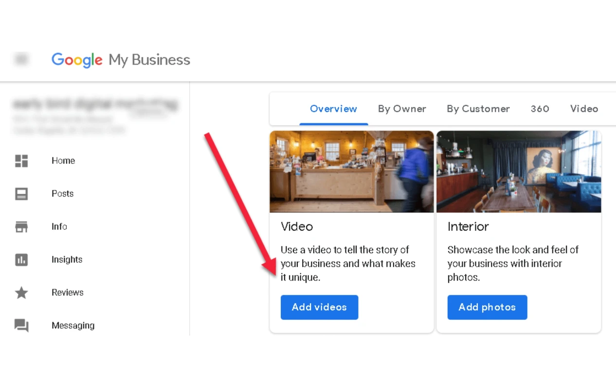 Add Video and Photo Panel of Google My Business