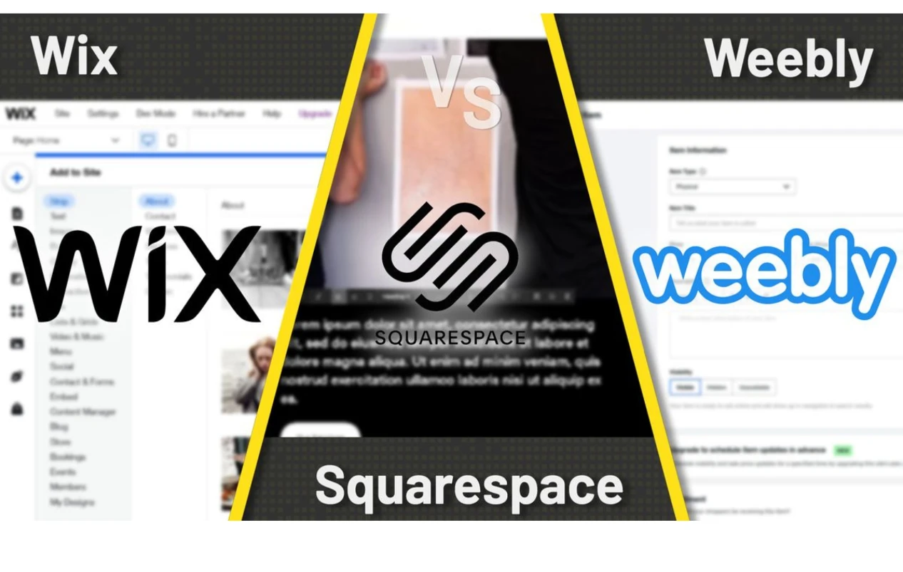 Wix-Weebly and Squarespace Platforms Web Design