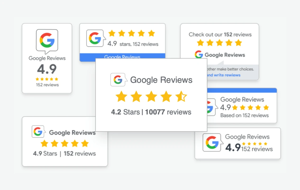 Several Google Reviews