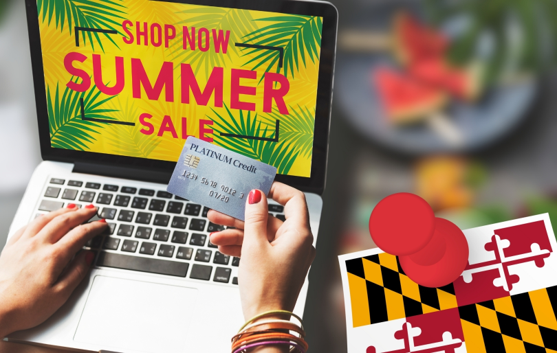 Word 'SUMMER' Shown on Laptop Screen