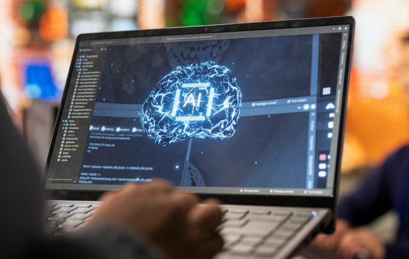 AI Showing on Laptop Screen