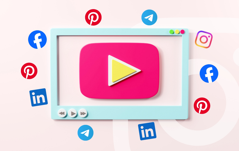 Video Player and Some Social Media Icons