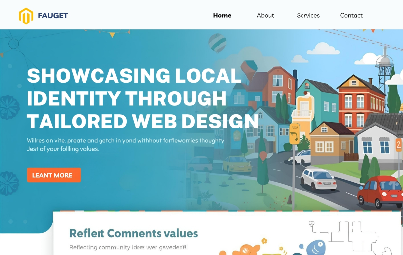 Website Displayed on a Screen with Local Landscapes Website Displayed on a Screen with Local Landscapes