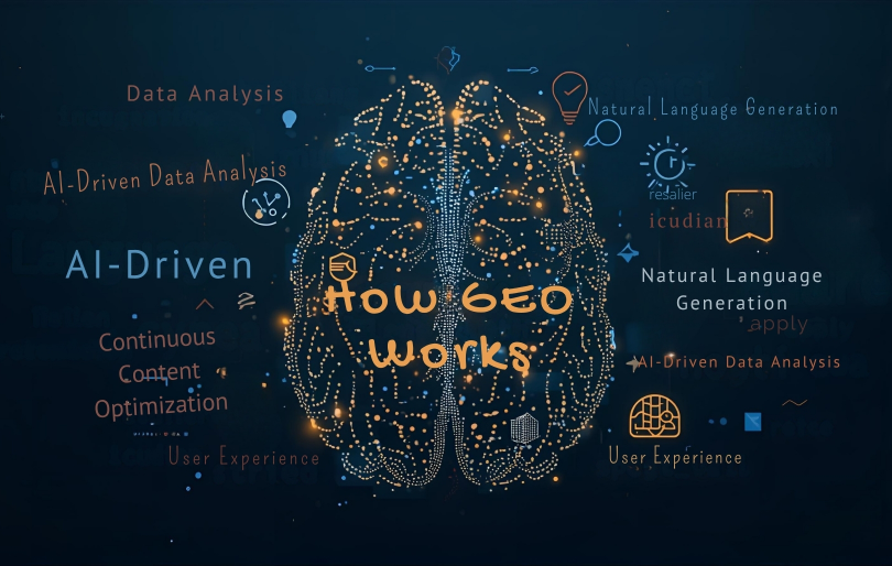 AI Brain Showing Natural Language Generation