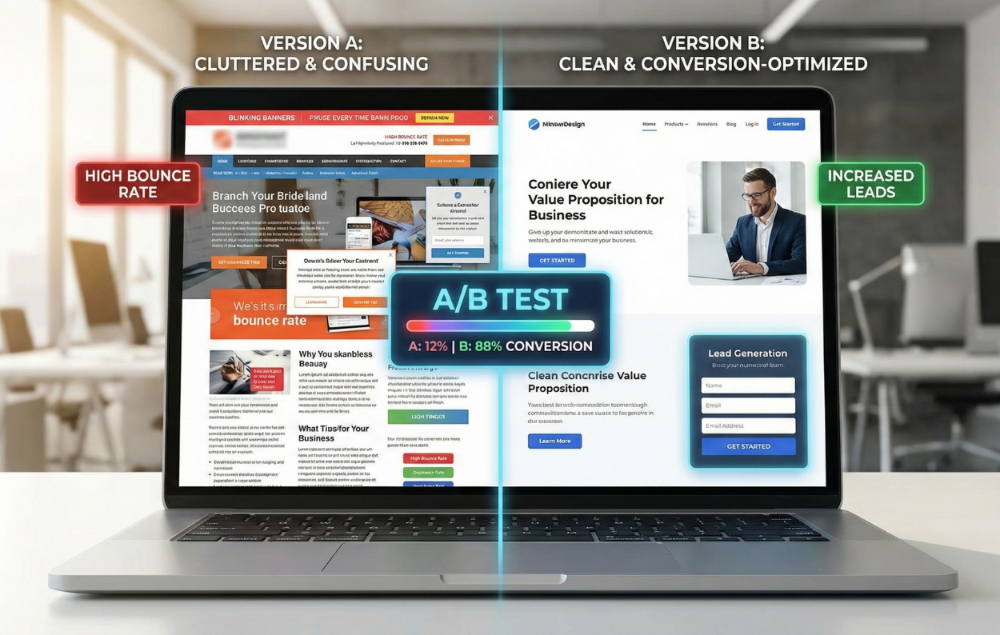 A_B-Test Webite's A/B Test Concept