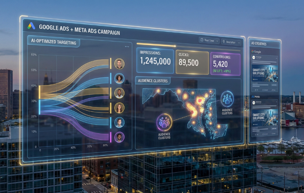 AdsCampaign Google Ads, Meta Ads Campaign 3D Virtual Model