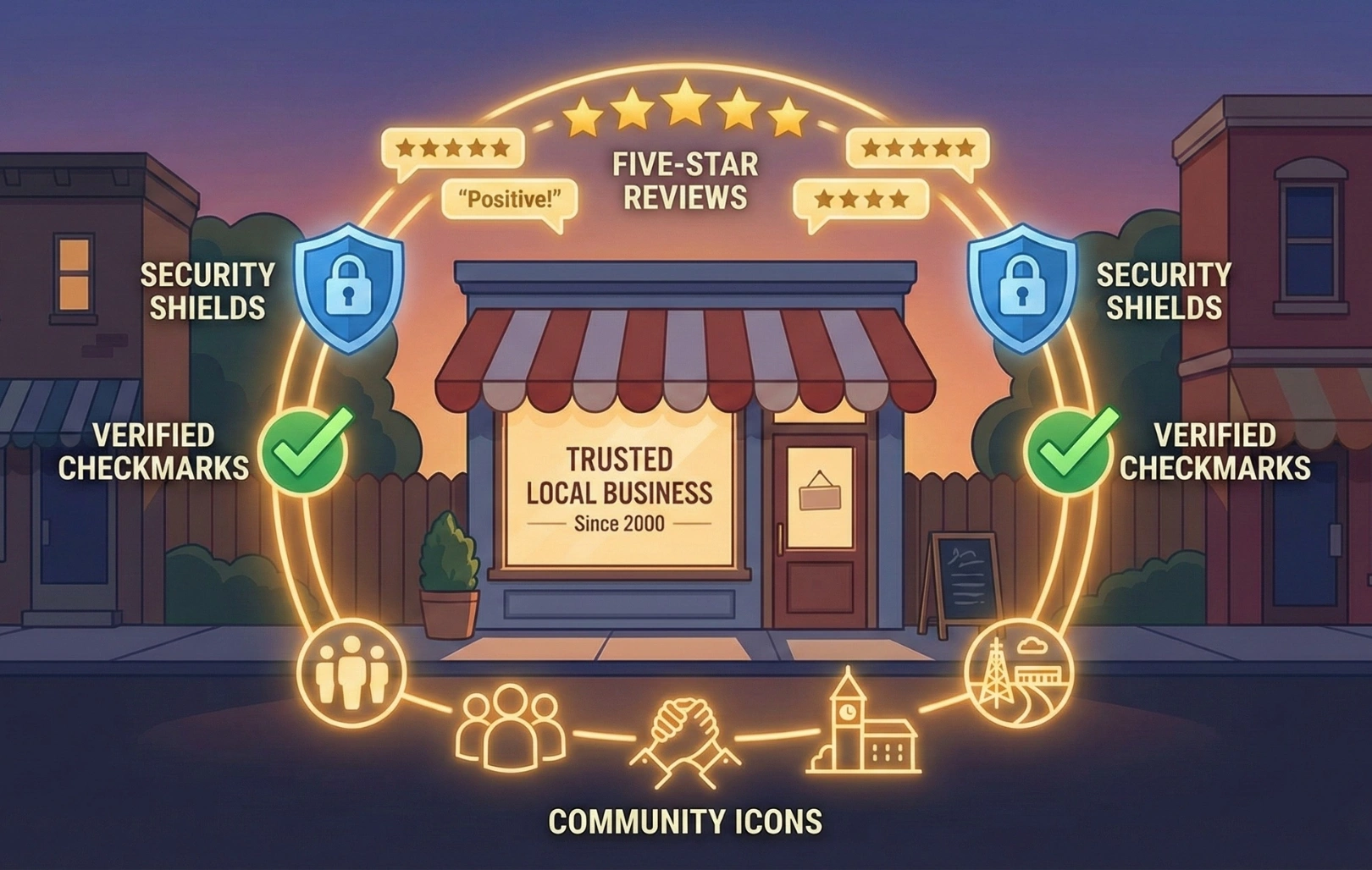 Local Business Shop Illustration Image