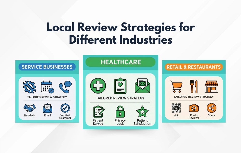 Segmented visual showing different business types