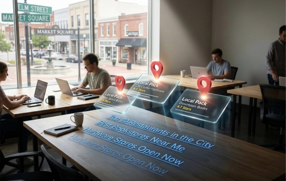 Holographic displays showing local rankings