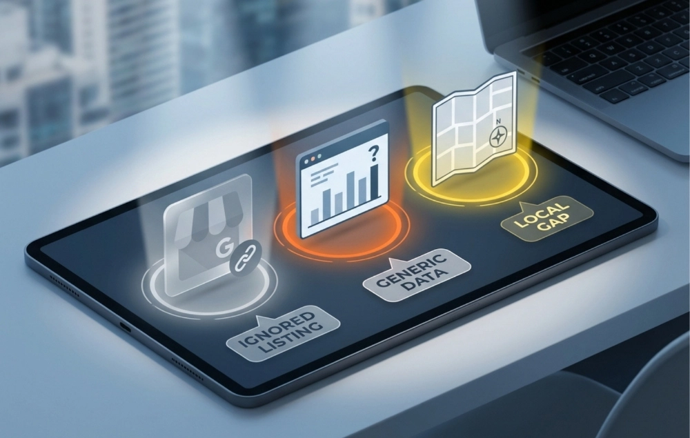 Tablets displaying zero-click search mistakes