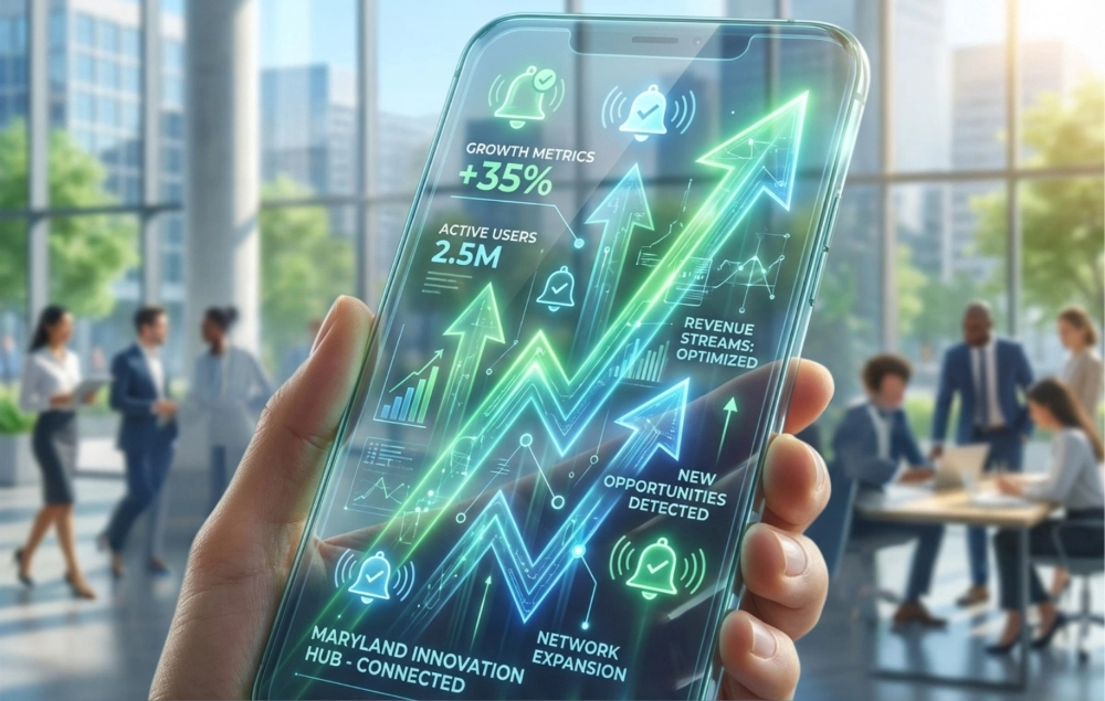 Holographic growth metrics on smartphone