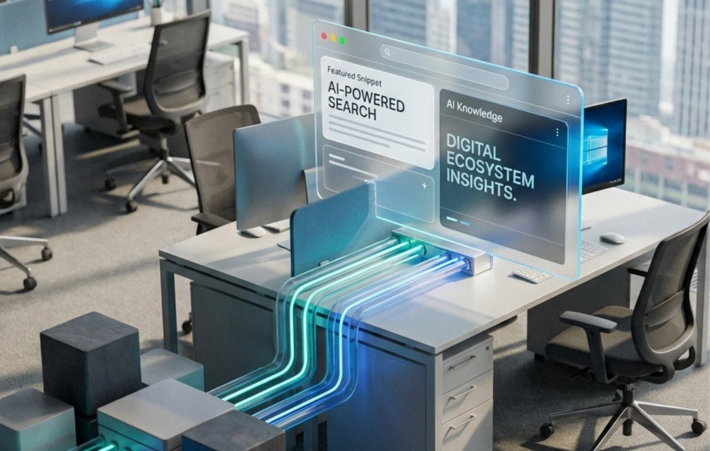 Holographic AI-powered search display