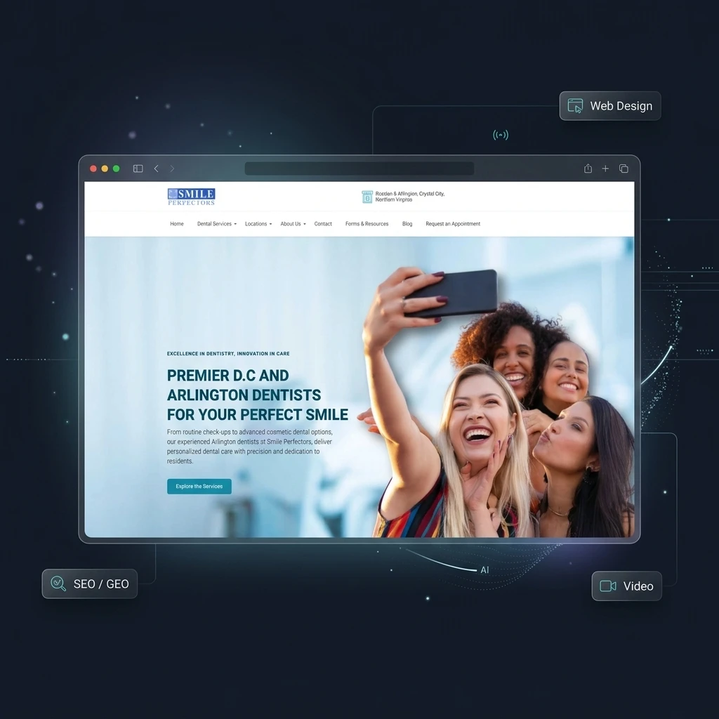 Smile Perfectors - website presentation portfolio presentation