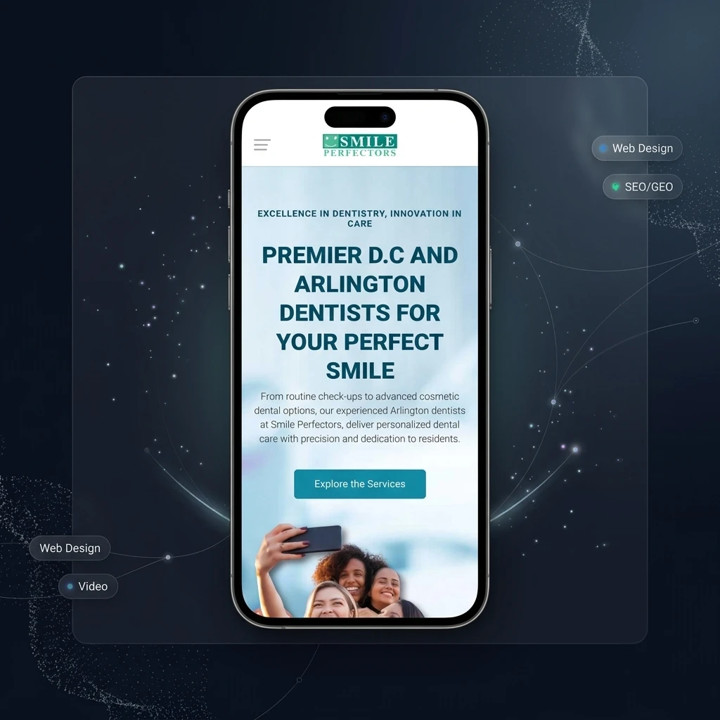 Smile Perfectors - mobile experience portfolio presentation
