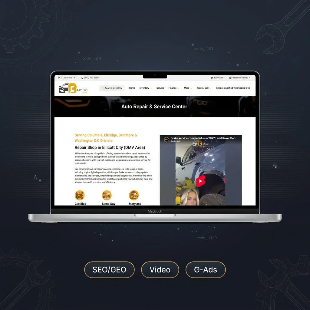 Bumble Auto - service information · journey context portfolio presentation