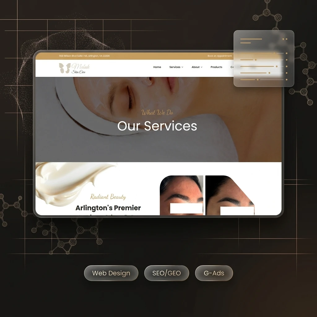 Malak Skin Care - skincare services portfolio presentation