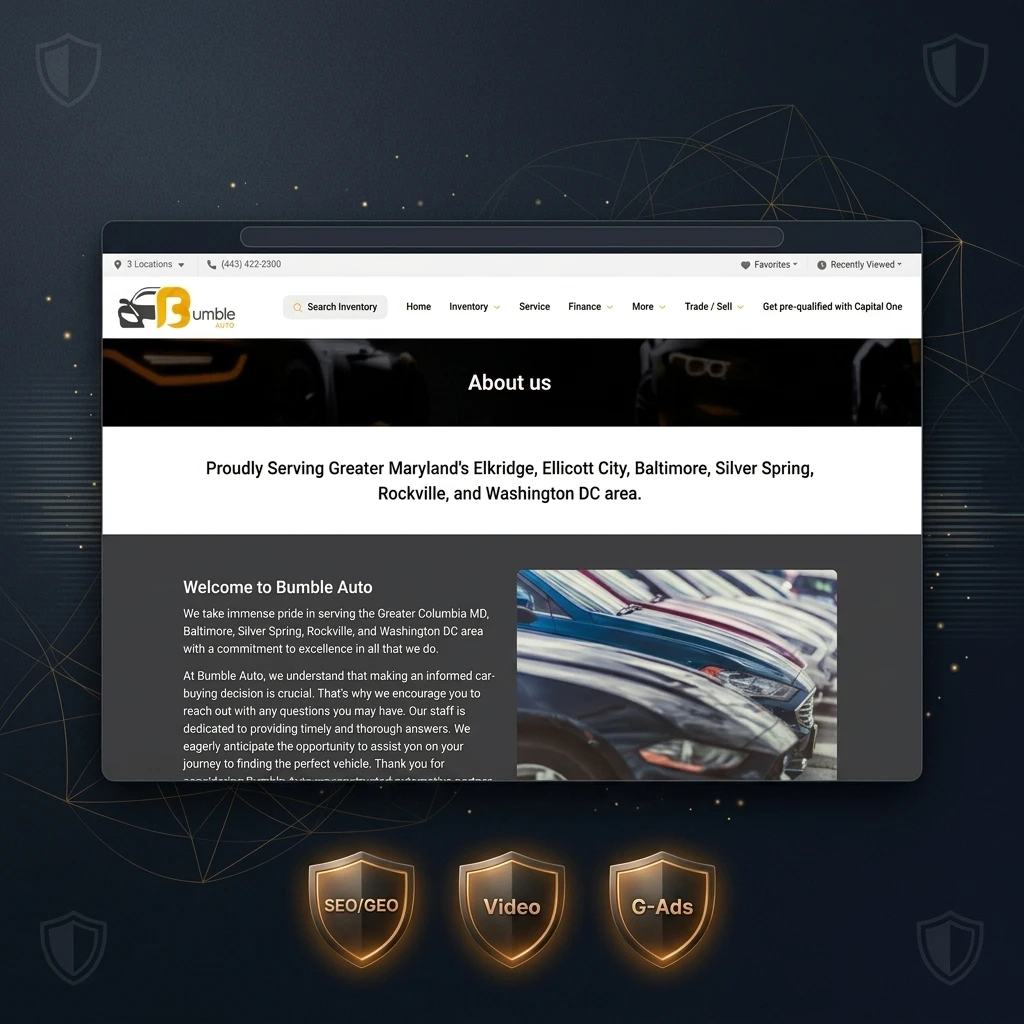 Bumble Auto - contact journey portfolio presentation