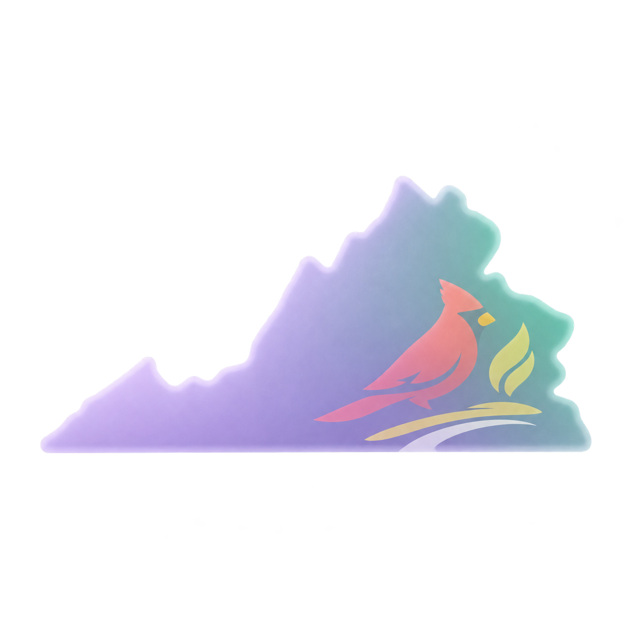 Virginia state map icon